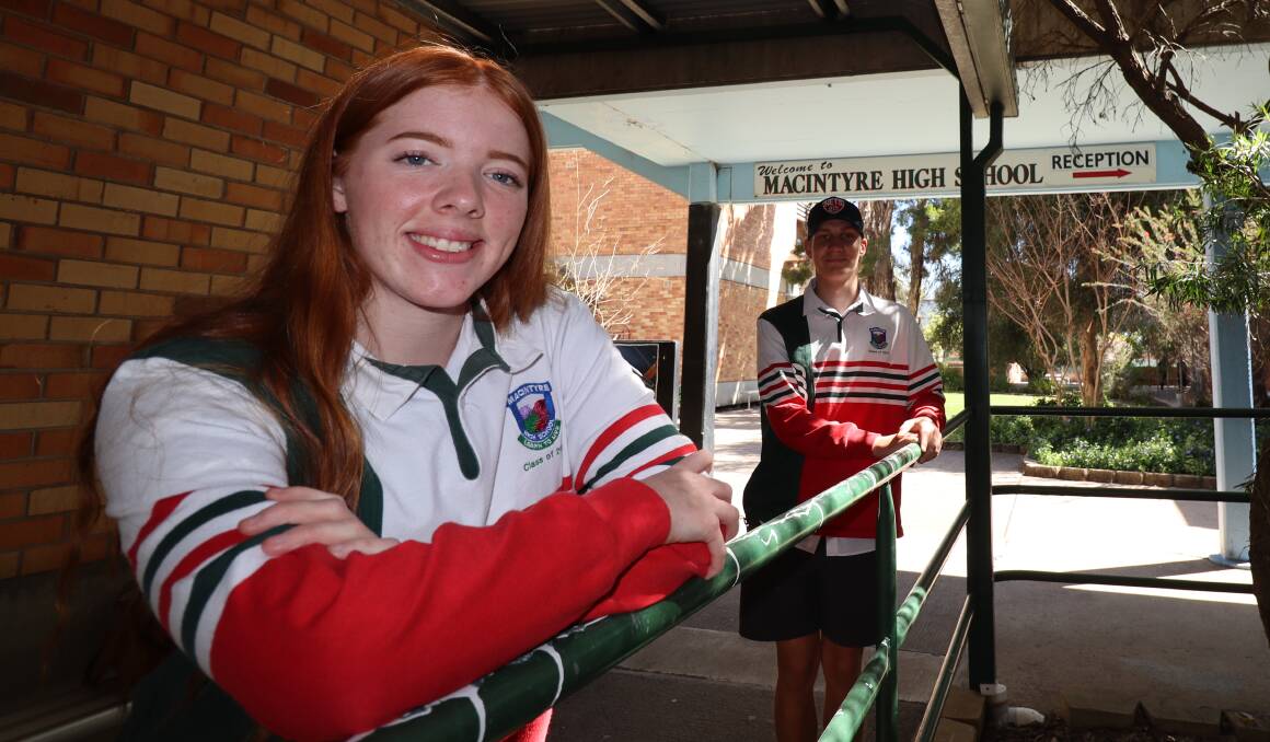 BEST YET: MHS students Josie Edmonds and Nick Ratliff reflect on the upcoming HSC exams. Photo: Jacinta Dickins