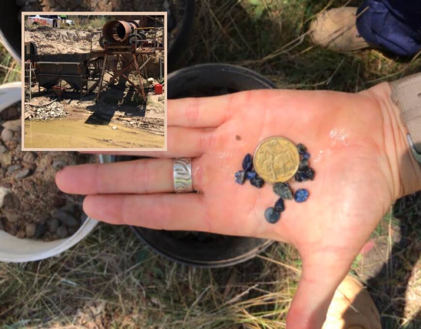 STONES SEIZED: The NSW Resource Regulator has shut down an illegal mining operation near Inverell. Sapphires on site, which are pictured, were seized as investigations continue. Photo: Supplied