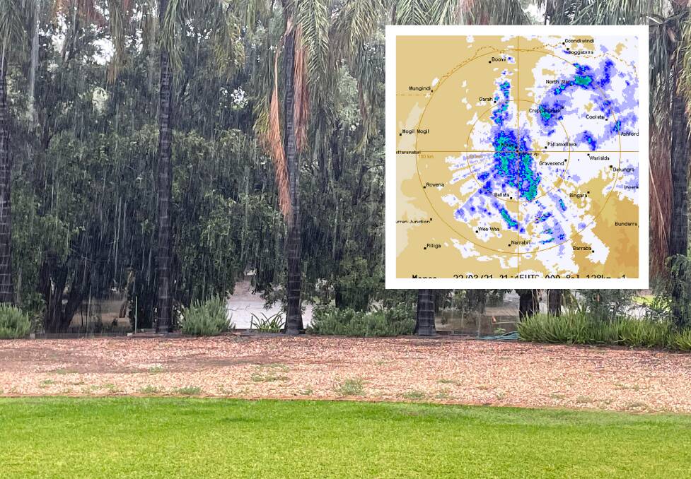 FLOOD WARNING: Over 100mm of rain has fallen in the Moree area since Monday, with a major flood warning now in place. Photo: Supplied