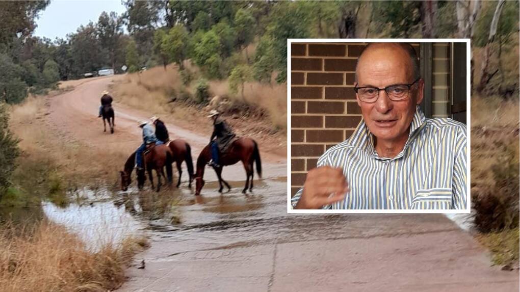 HELP: Volunteers on horseback flocked to Fernlee Station to assist with the extensive land search for Allan 'Martin' Anderson. Photos: Supplied