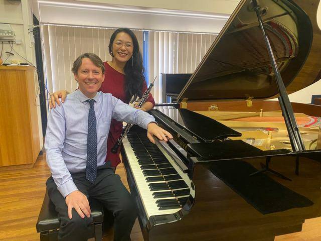 Matthew Minter, Director of Music at PLC Armidale and his wife, Li Ling Chen.