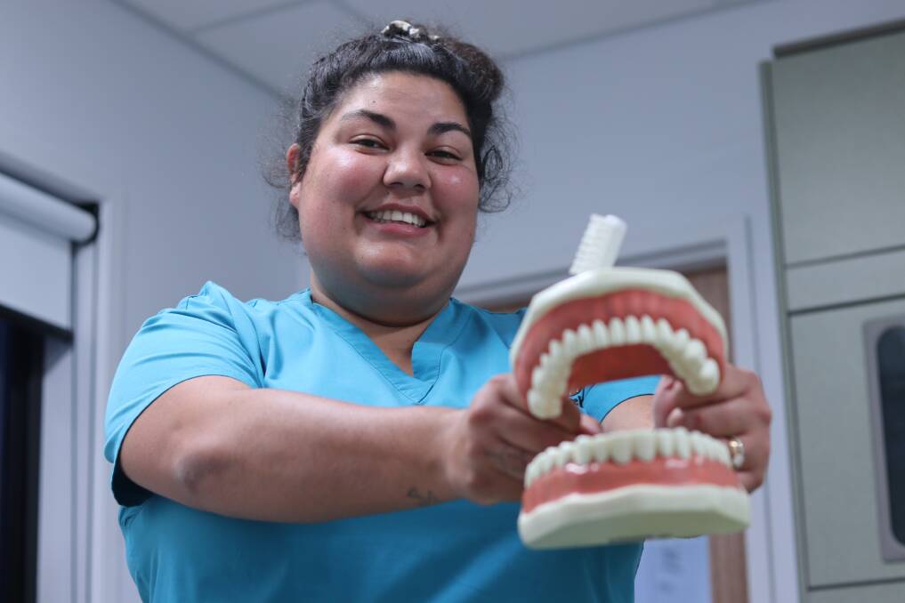 BITE: Rachel Williams, Oral Health Therapist at Armajun, has told of her passion for dentistry and her desire to see more Indigenous people take up the calling. Photo: Jacinta Dickins