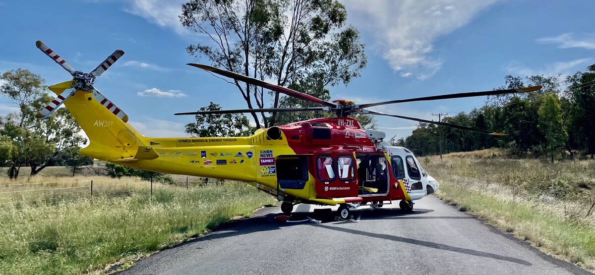 ACCIDENT: The truck driver had been trapped for a short period of time before he was released by emergency services, according to a Westpac Helicopter Service report. Photo: WRHS