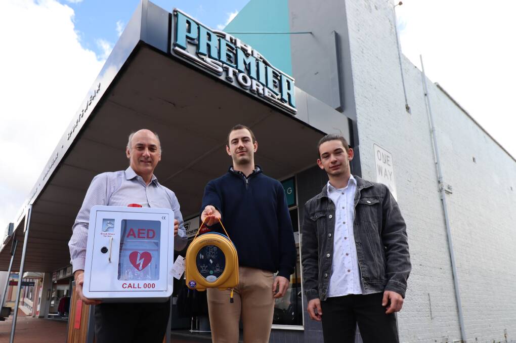 FULL OF HEART: The Premier Store in Inverell now has a defibrillator, with the life-saving equipment in the perfect location in the heart of the CBD. Photo: Jacinta Dickins