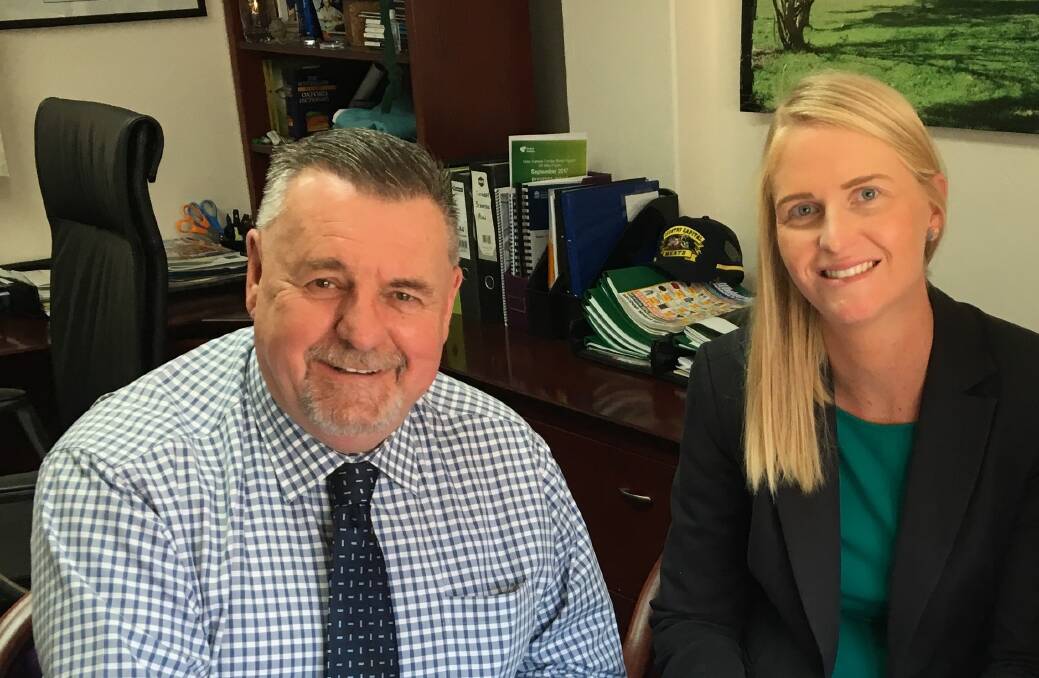 New England Joint Organisation chair Michael Pearce with executive officer Brooke Southwell