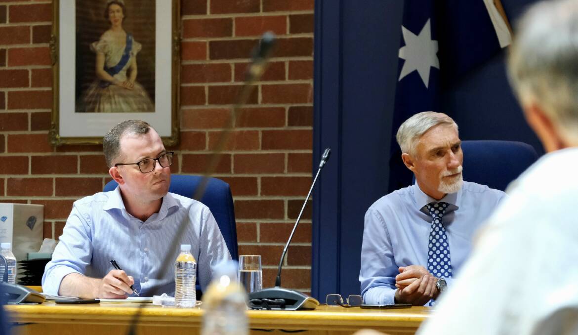MP Adam Marshall with Inverell Mayor Paul Harmon at yesterdays meeting