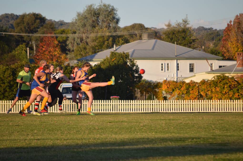 The Inverell Saints pressure was too much for the Moree Suns. Photo: Harold Konz