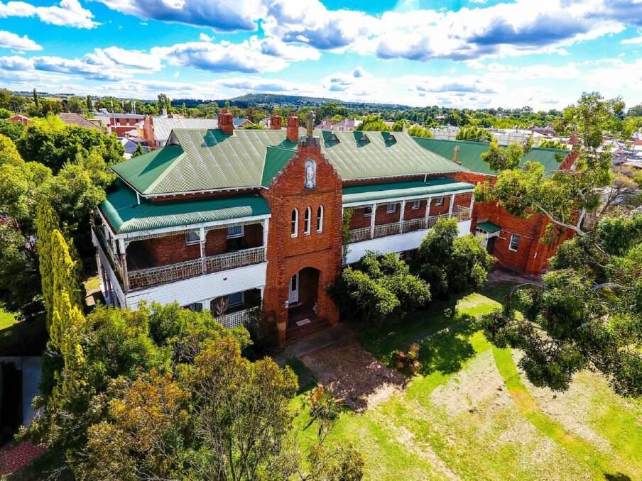 HERITAGE: A bird's eye view of the former convent in Vivian St, Inverell, which will go to auction on May 20 at 11am.