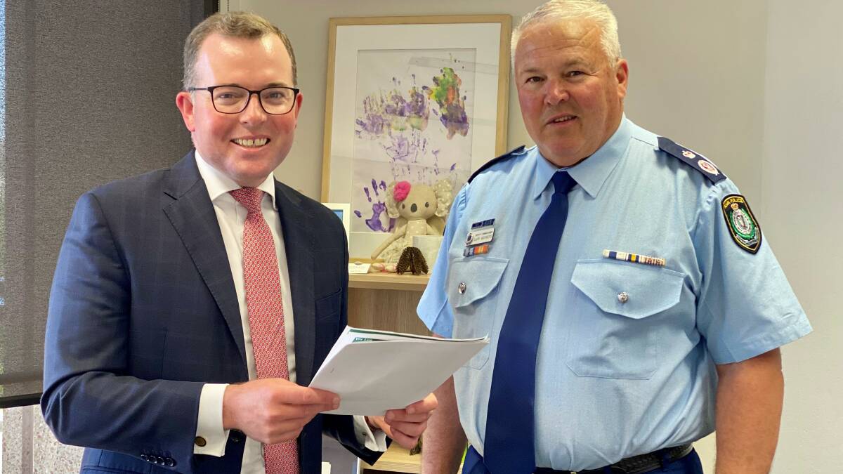 Northern Tablelands MP Adam Marshall met with NSW Police Deputy Commissioner Gary Worboys to receive an update on the recruitment of a dog handler for the New England Police District, based at Inverell.