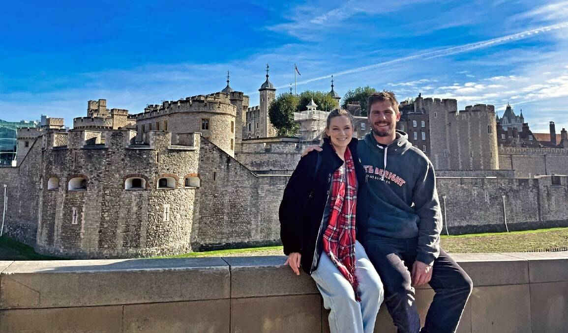 Melbourne Storm second-rower Chris Lewis recently visited Scotland with his Glasgow-raised partner, Jill McCann. Picture supplied 