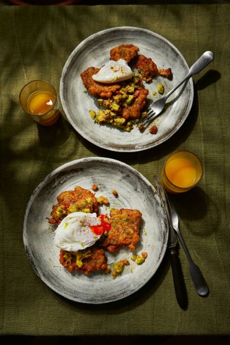 Toasted corn fritters. Picture supplied 