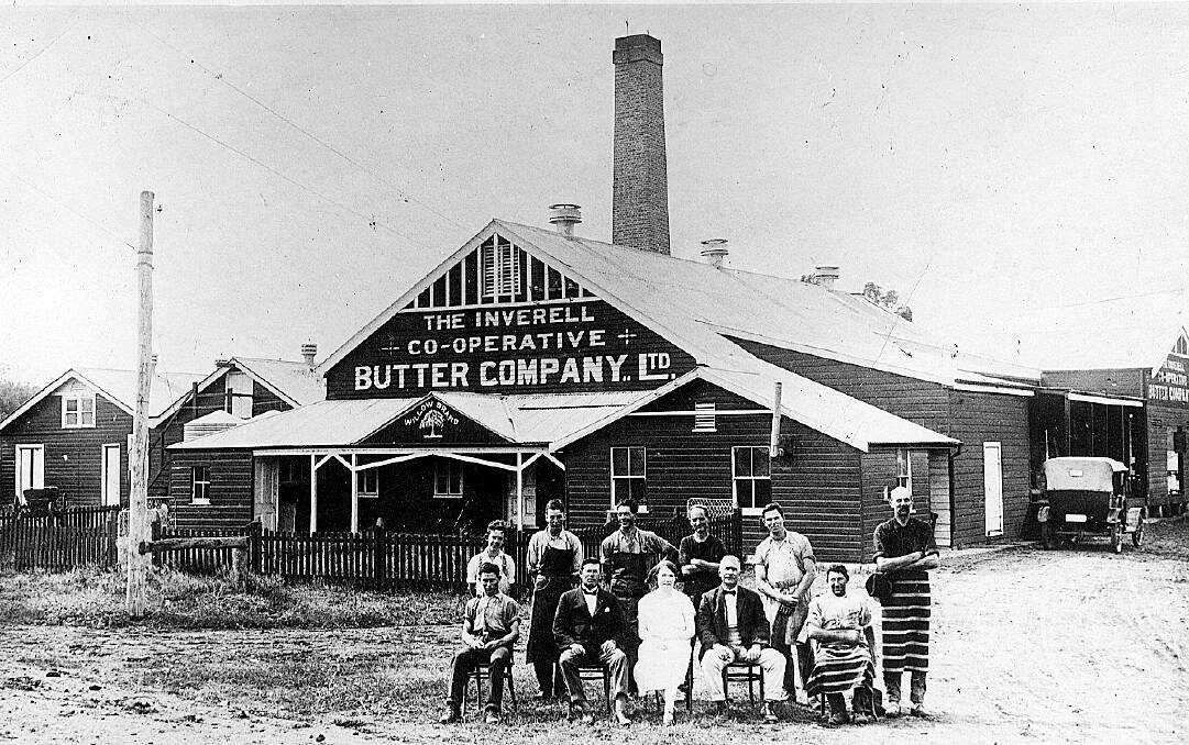 The first factory: The Inverell Co-operative Butter Company was destroyed by fire in March 1925.