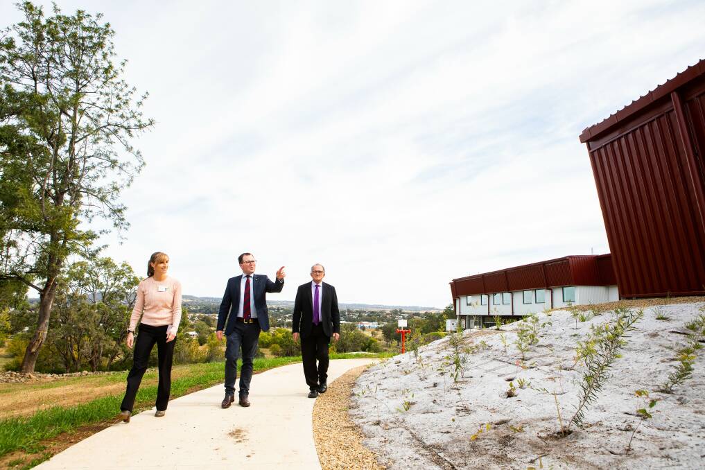 TAKING A TOUR: Inverell Health Services Manager Kath Randall, left, Northern Tablelands MP Adam Marshall and Inverell Shire Deputy Mayor Anthony Michael inspecting the new Inverell District Hospital building.