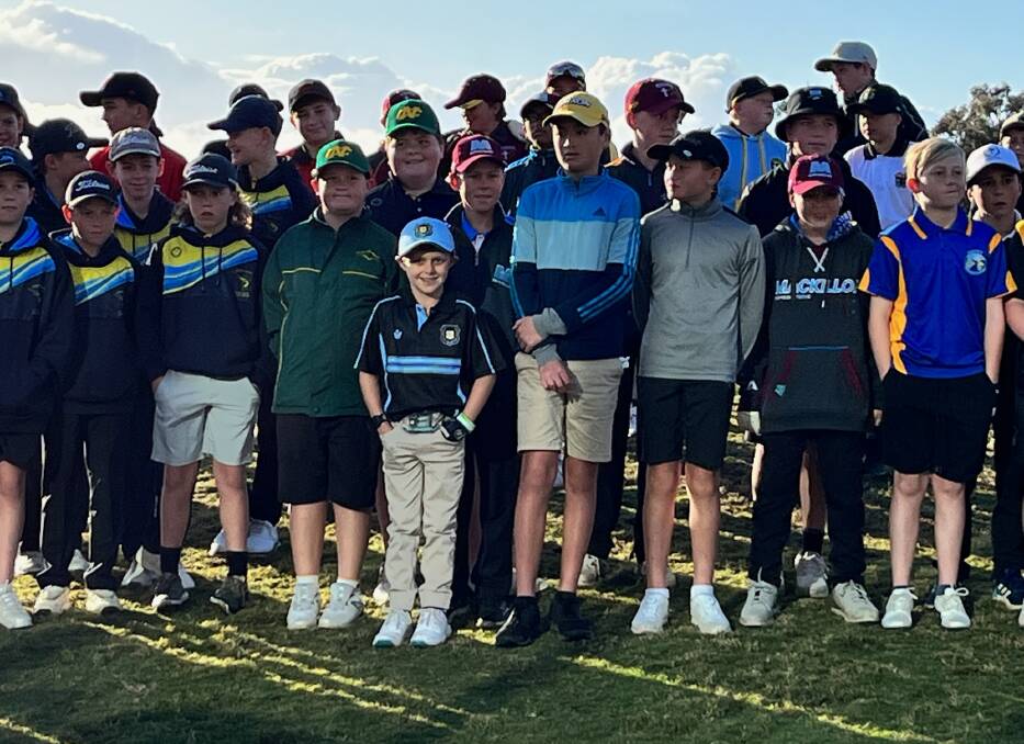 James Davis in among some of the older kids he's played golf with.