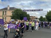 The community rallied together in support of the Inverell Community Violence Prevention Team's street march on Friday. Picture supplied.