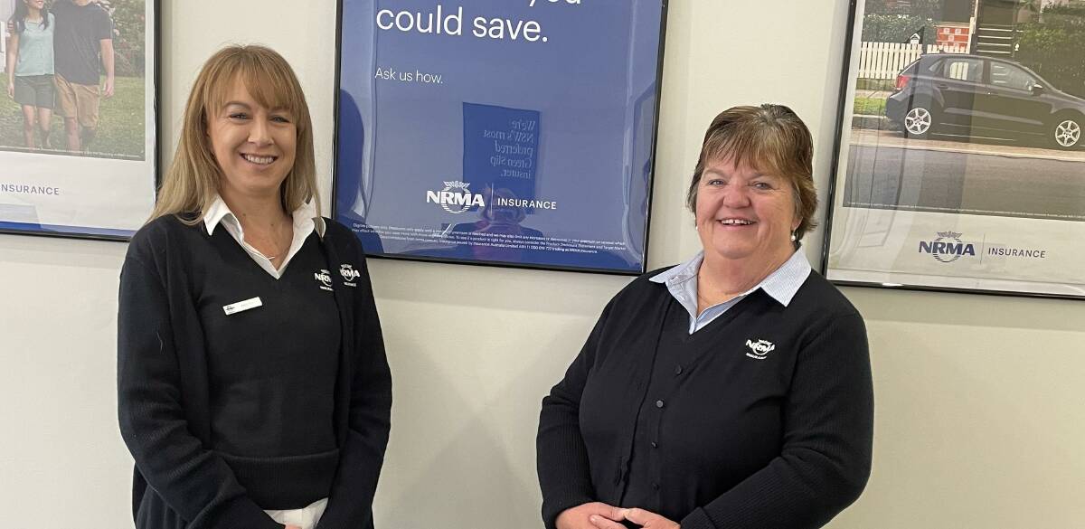 Kristey Sharpley and Leanne Germany are working in the new NRMA Insurance store on Byron Street at Inverell. Picture supplied.