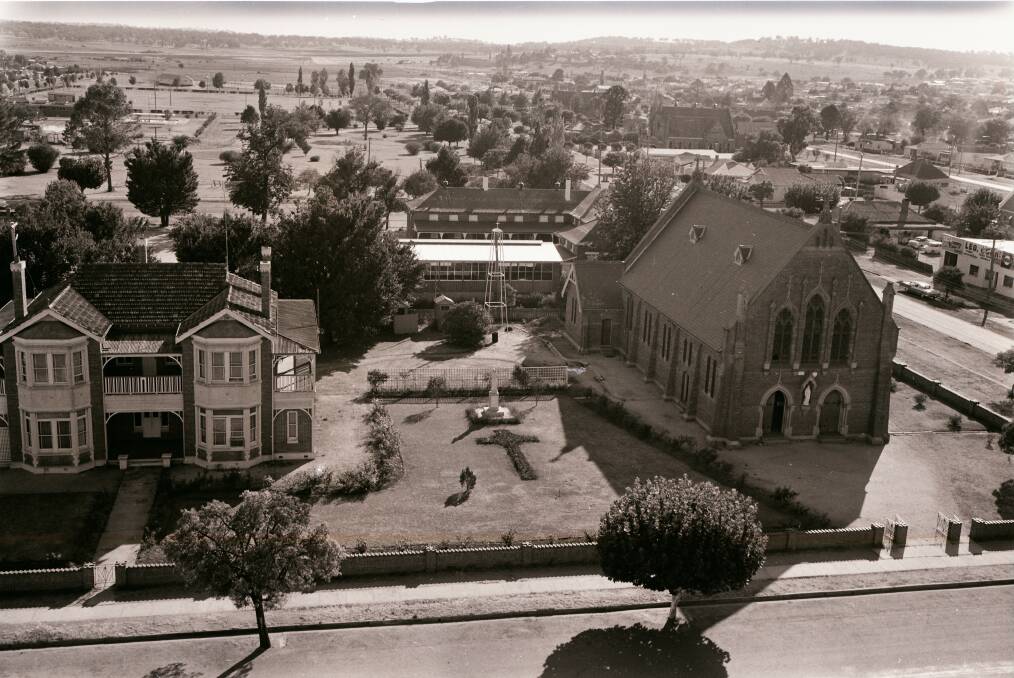 BIRD'S EYE: A view of the former Catholic church, presbytery and school from the Inverell courthouse clocktower. 