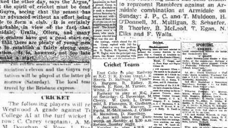 The Express, formed in 1856, has covered Armidale and District cricket since the sport began locally in 1860. 