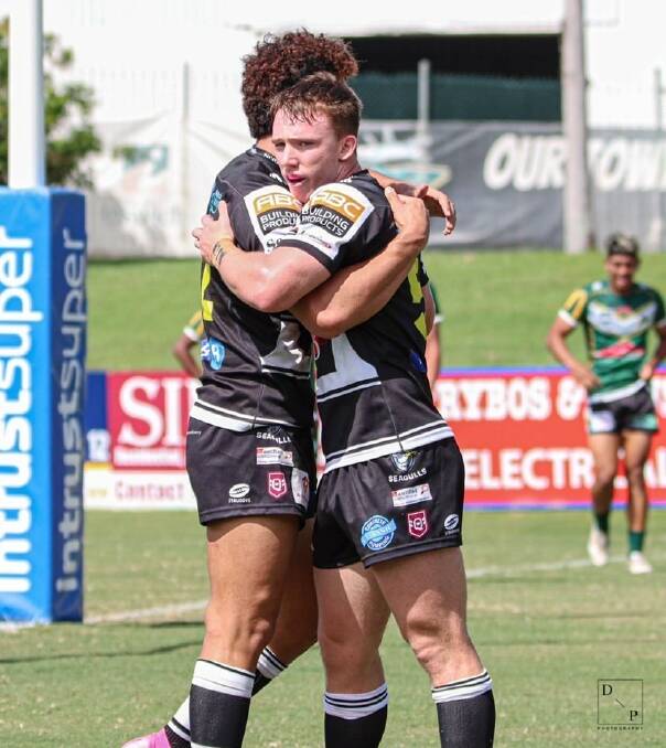 CELEBRATION: Playing for Tweed in the Mal Meninga Cup. Photo: Dylan Parker Photography. 