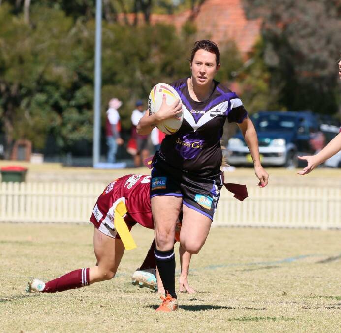TOP SPOT: Kayla Williams had a stand out performance against Inverell Hawks. She scored a try in the opening half for the visitors. Photo: Lynverell Photography. 