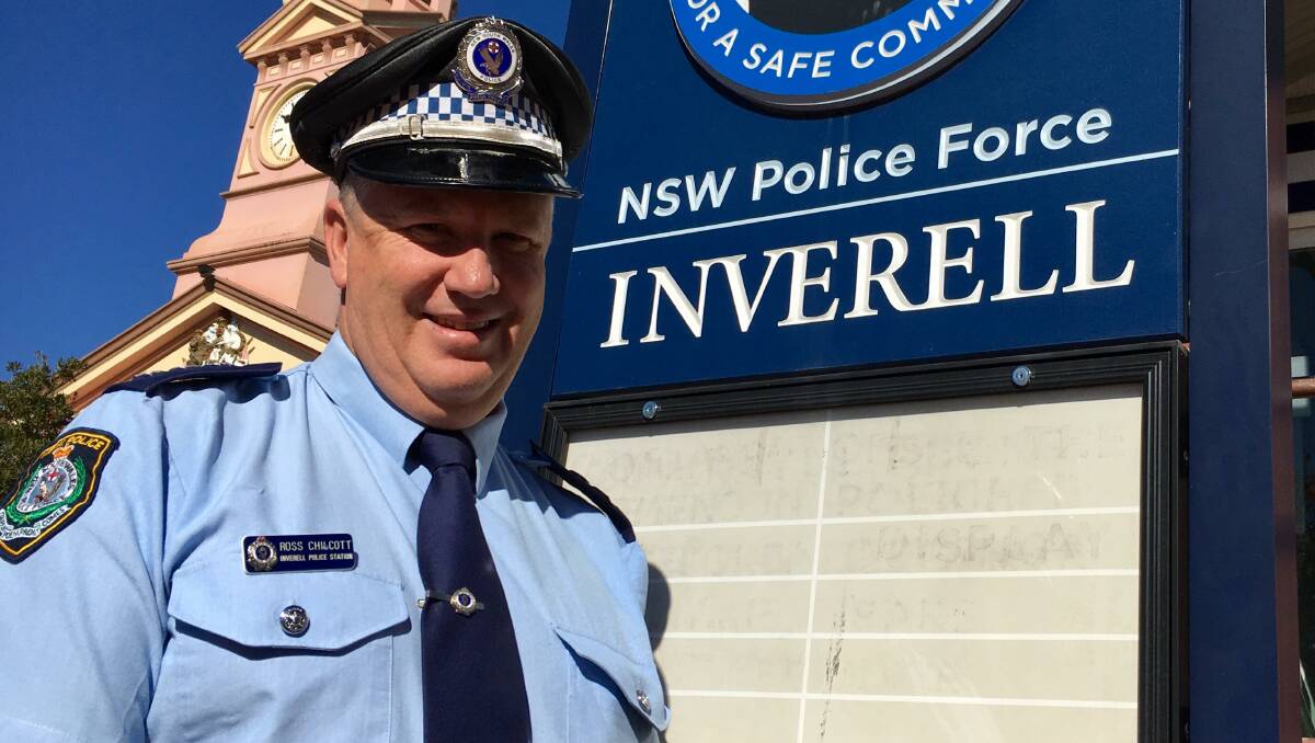 Local knowledge: Acting Inspector Ross Chilcott says Inverell has a low incidence of serious crimes. 