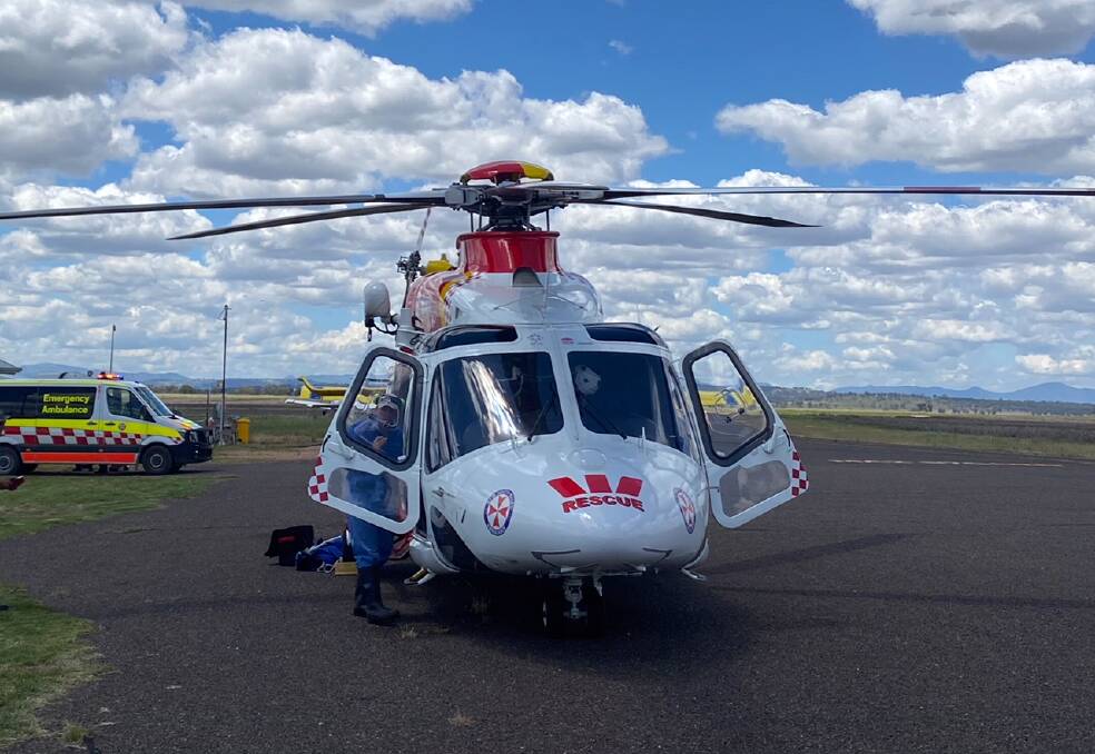 EMERGENCY: A man has been rushed to hospital and given antivenom after he was bitten on the leg by a brown snake. Photo: WRHS