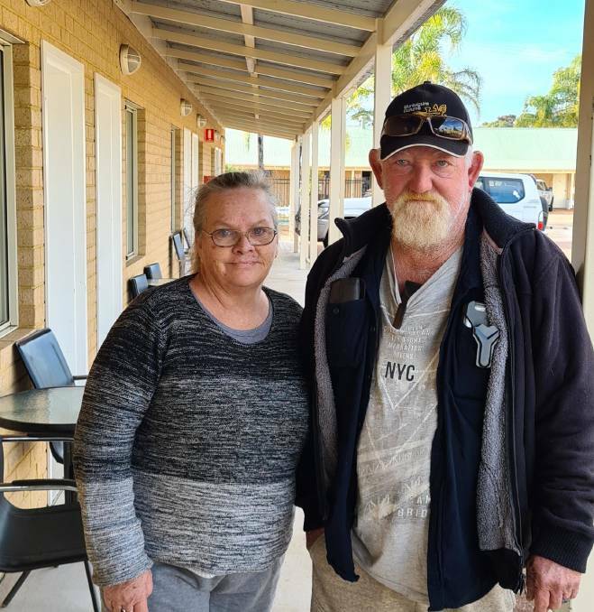 On the street: Wendy and Paul Basell who are now homeless after water and tree damage destroyed their rental property. Photo: Supplied.