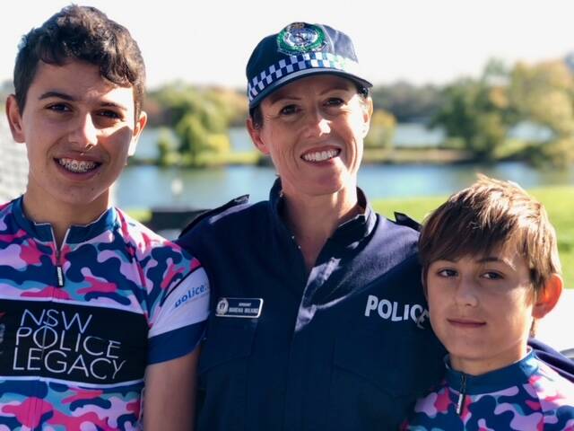 LARGE LEGACY: Sergeant Mareika Wilkins with her two sons Jack and Ben Goodwin. Photo: supplied