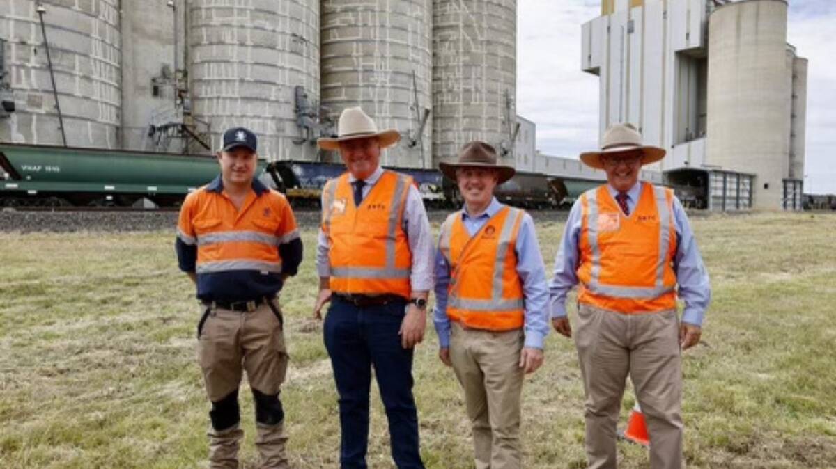 BACK ON TRACK: Barnaby Joyce was keen to attend the opening of a stretch of the Inland Rail near Moree on Monday. Photo: supplied