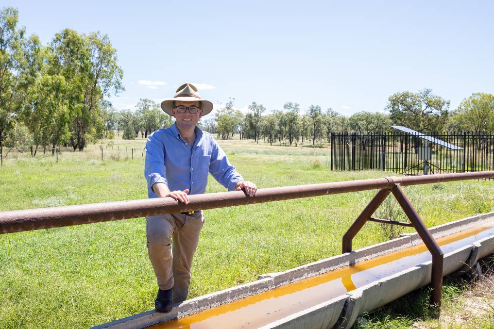 SOLAR SOLUTION: NSW Minister for Agriculture and Member for Northern Tablelands Adam Marshall is pleased to see a '21st century' upgrade to Travelling Stock Route watering points.