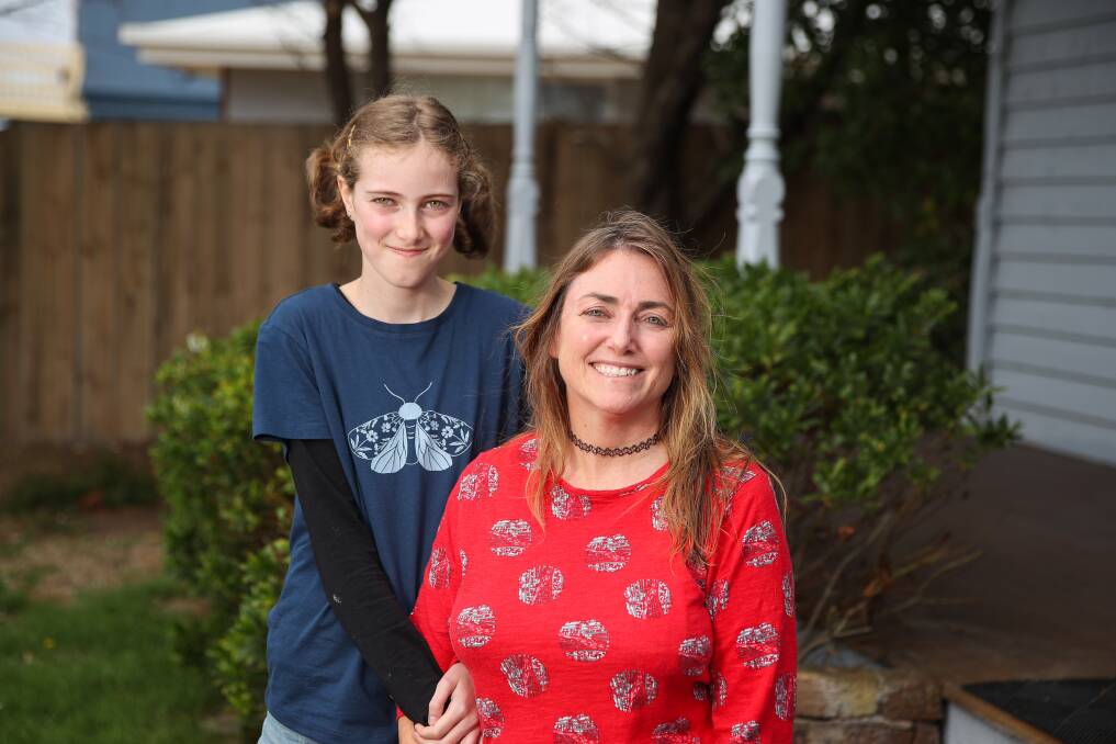 Helpful: Simone Favelle and her daughter Yani, 14, at the home they rent. She's encouraging more homeowners to consider the arrangement to help address the town's rental shortage. Picture: Morgan Hancock
