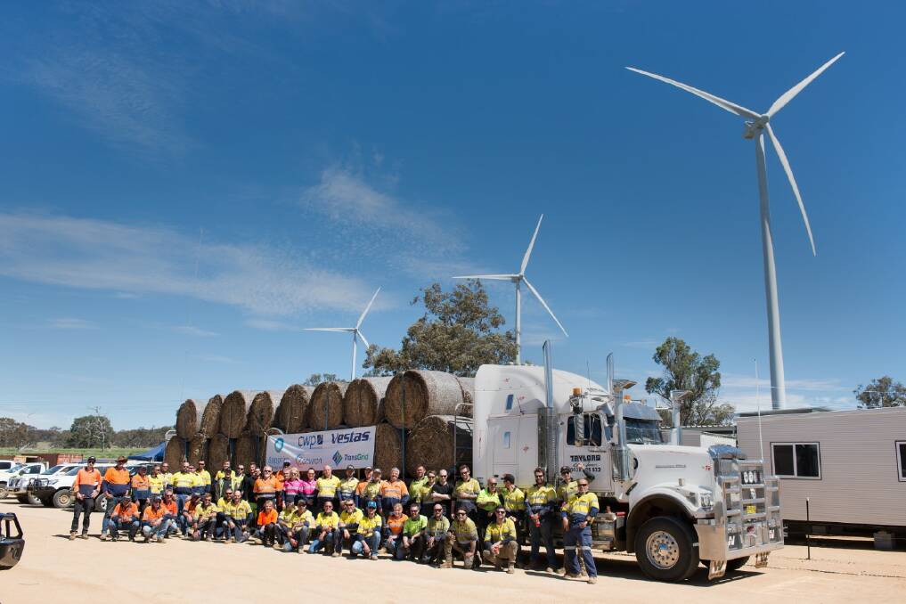 The Sapphire Wind Farm workers raised $60,000 for the Buy a Bale campaign