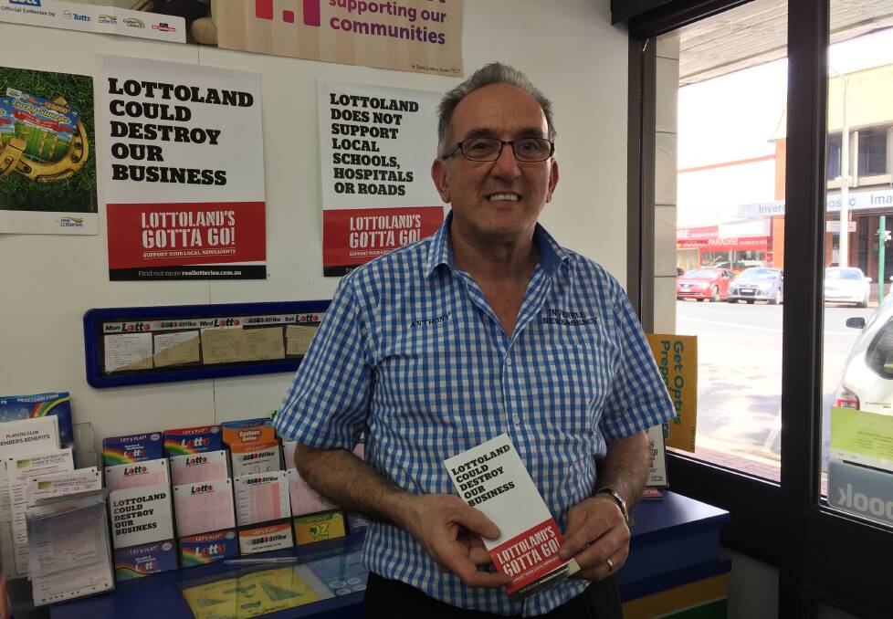Inverell newsagent, Cr Anthony Michael, has had to deal with numerous threats to his business in recent years. The latest threat is Lottoland.