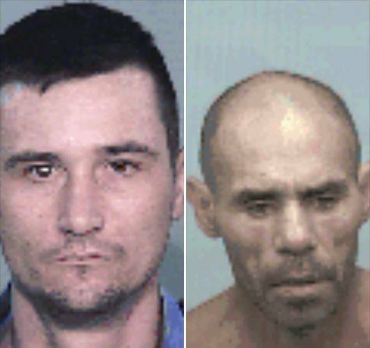 Captured: Wayne Porter, aged 32, and Robert Riley. Photo: NSW Police