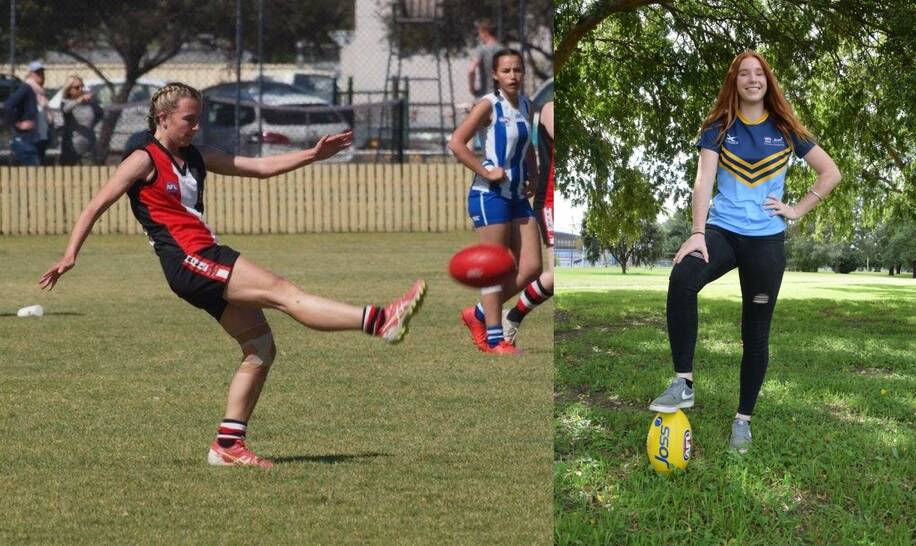 Big future: Kyla Hamilton and Elle Ford have both been selected into the NSW/ACT Youth Girls AFL Academy.