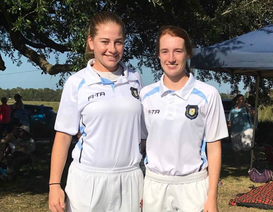 INSWING AND OUTSWING: Opening bowlers Chloe Johnson and Claire Lennon b represented North West at the Combined High Schools tournament.