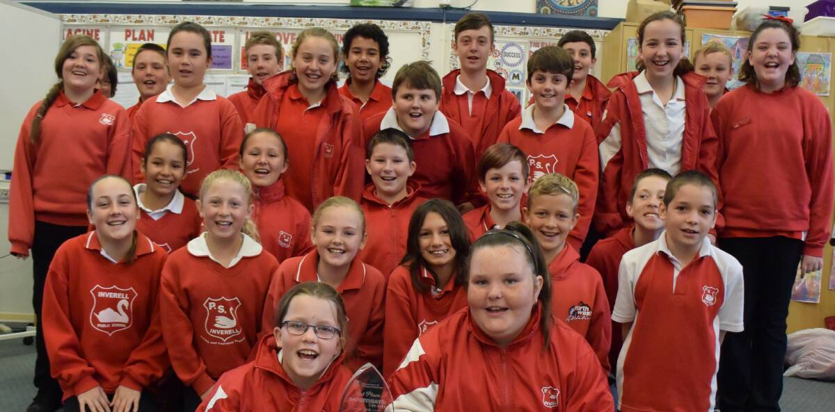 Inverell Public's 5/6C class were ecstatic with their third place win, and the massive $500 cheque that came with it.