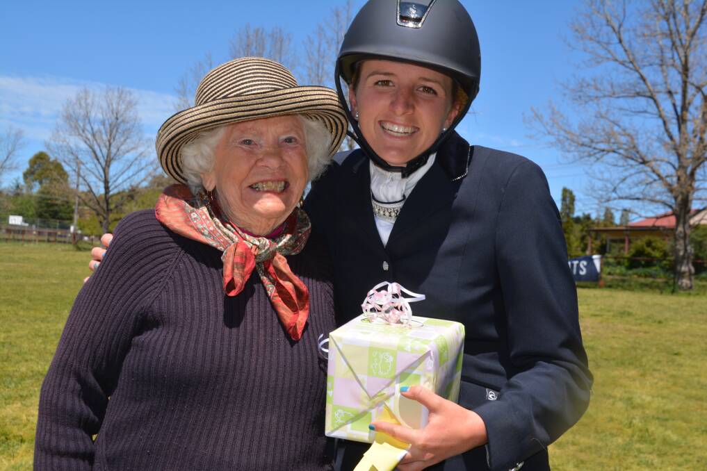 Betty presented trophies to Armidale's Riding Club last year.