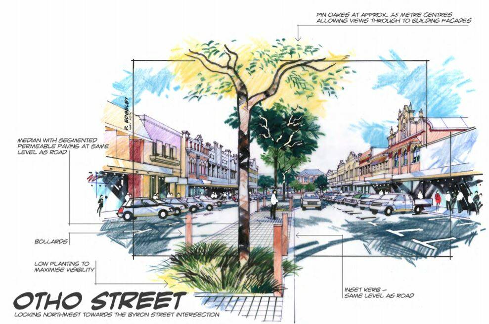 An artists' impression of how Otho Street will look once construction is finished.