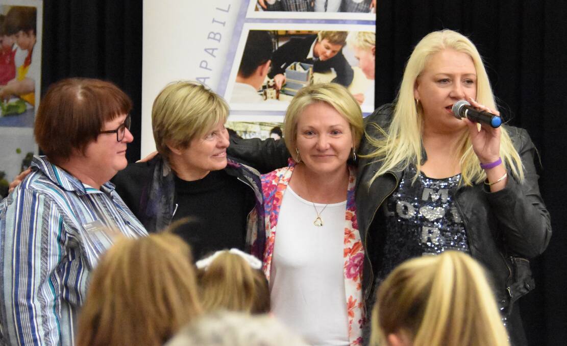 CWA organisers Jane Hunter, Pam McLeay and Kristy McLachlan were touched by the impact speaker Dannielle Miller (right) had on the young women.