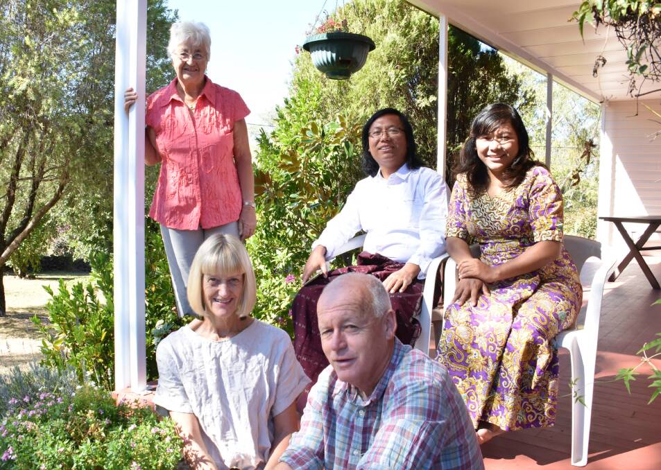 Dedicated: Living Water Myanmar founder Rosemary Breen, volunteers Saya Toe and Maw Maw and supporters Sally Kelso and Tony Sonter. 
