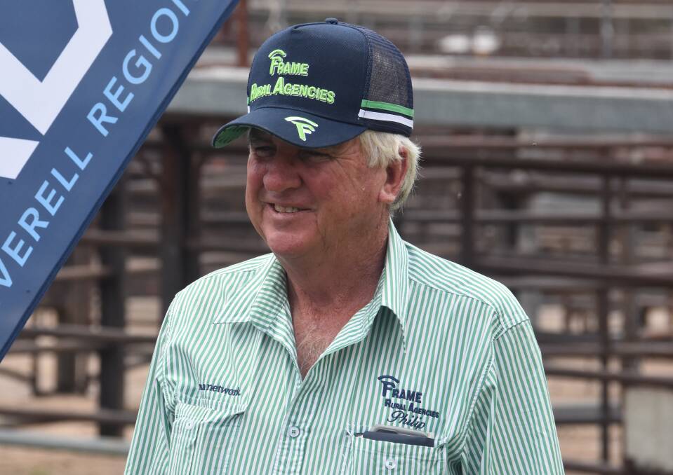Philip Frame has been selling cattle from the Inverell Regional Livestock Exchange for over 50 years. 