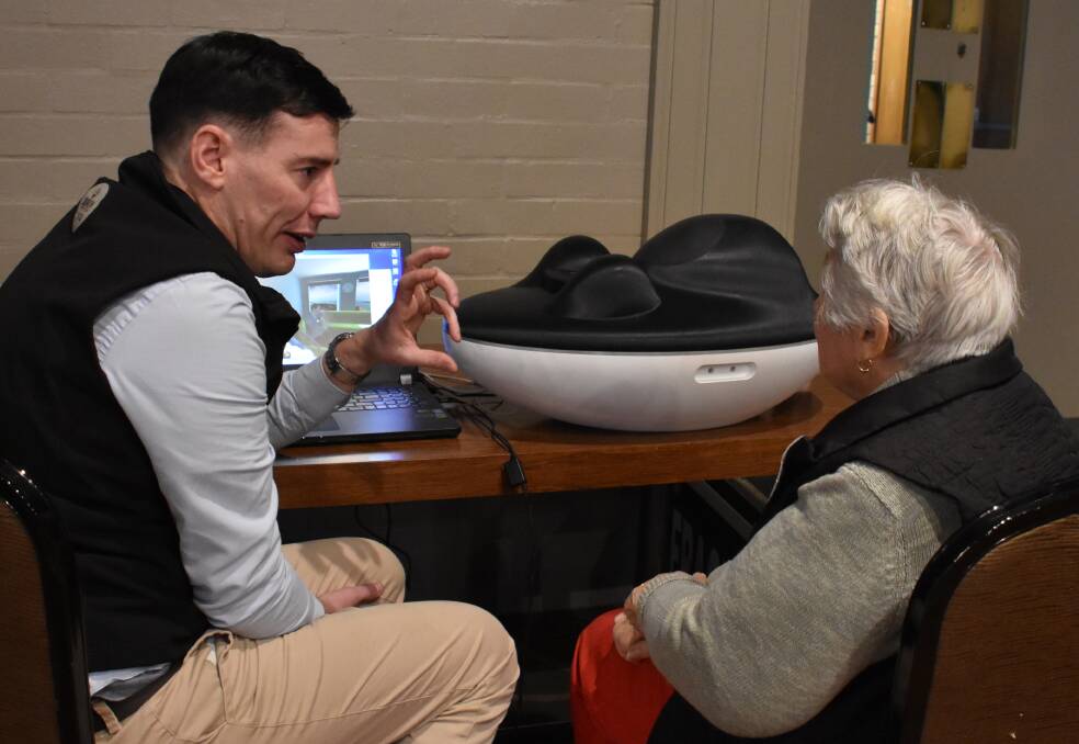 Deakin University associate professor Ben Horan discusses the virtual reality lab's midwifery VR program with Eileen Porritt. 