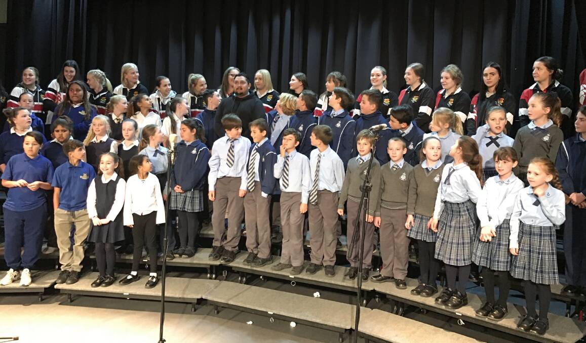 Children celebrate Aboriginal culture by singing in Gamilaraay