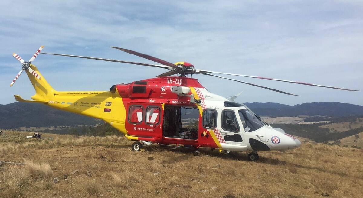 Delungra man airlifted following fall