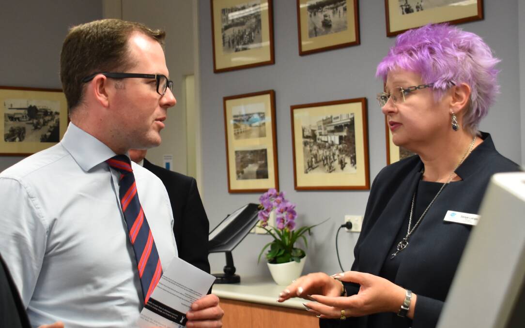 Northern Tablelands MP Adam Marshall discussed the new system with library manager Sonya Lange when the funds were announced in April last year.