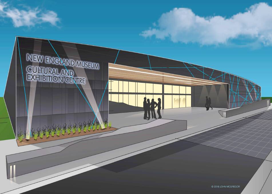 Artist impression of the New England Museum Cultural and Exhibition Centre, courtesy of John McGregor.