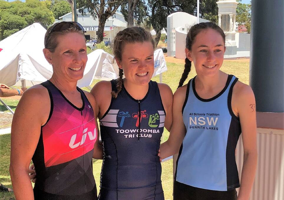 Emma (right) with the other female place-getters. Photo courtesy of Brett McInnes.