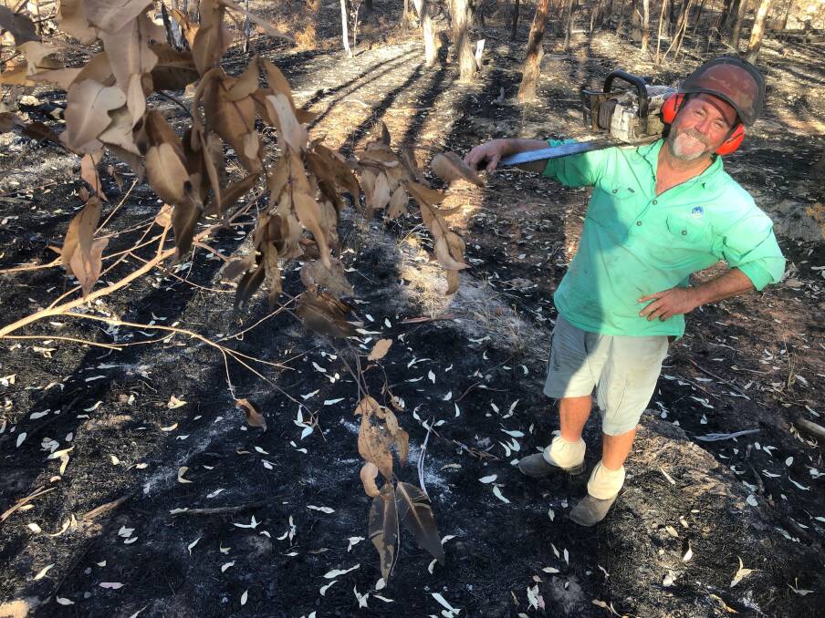 Ned Makim has been connecting with the fire ravaged community as part of the group Chainsaws on Call. 