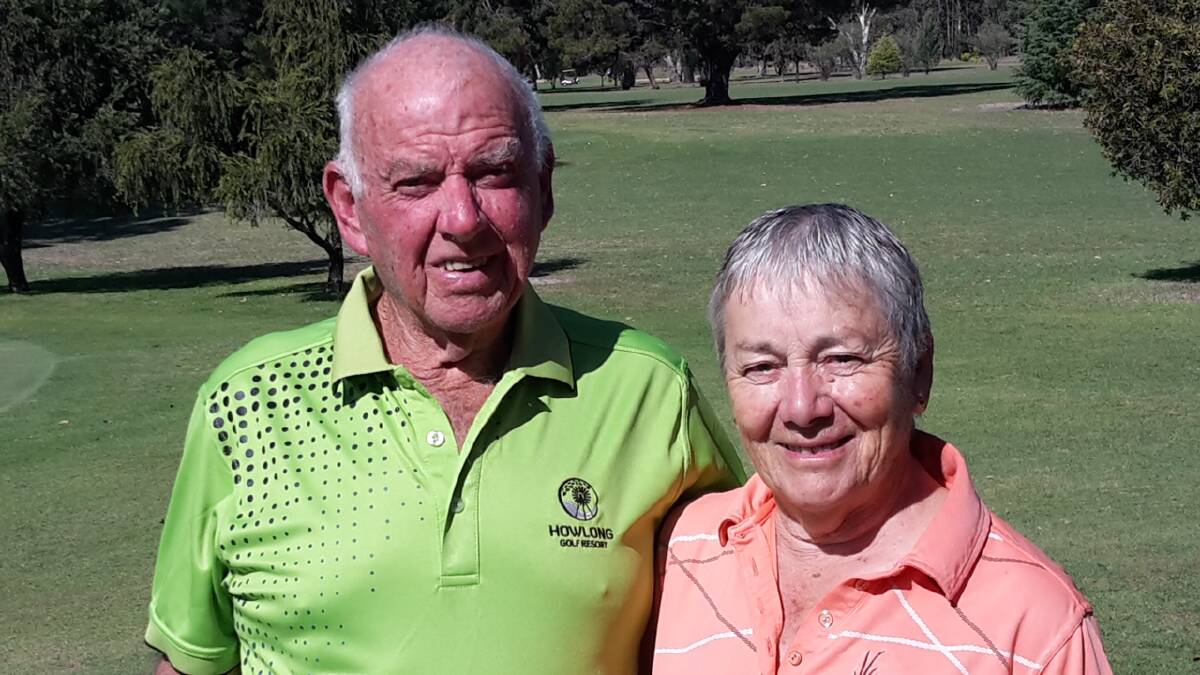 Successful golfers: Ken and Shirley Bullock were Monday's winners for the Veteran's Week of Golf. Photo by Dick Hudson.